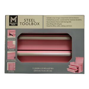 Member's Mark 2-Drawer Mini Powder Coated Steel Tool Box - Pink